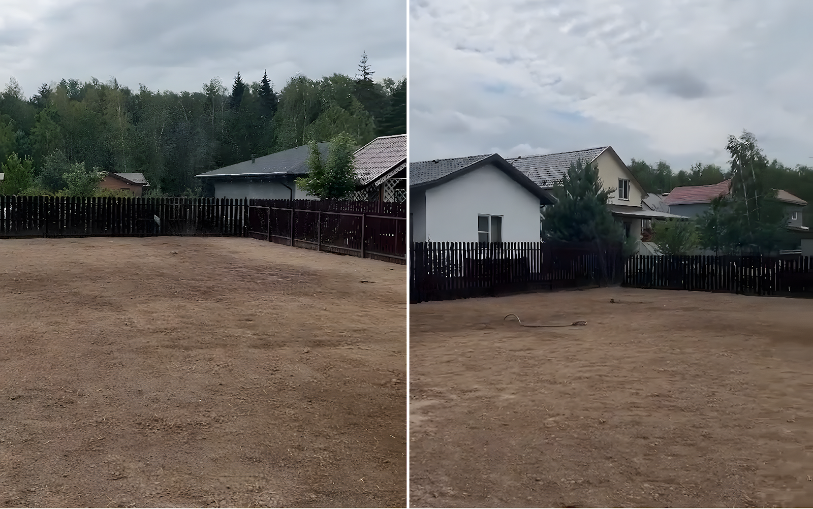 Участок после расчистки и выравнивания